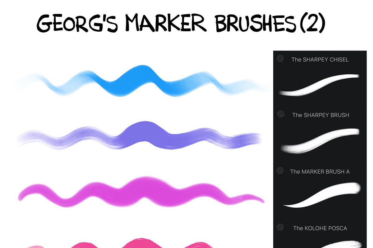600+ Brushes Procreate BIG PACK, a Brush Add-On by Georg's Procreate Brushes (Photo 28 of 115)