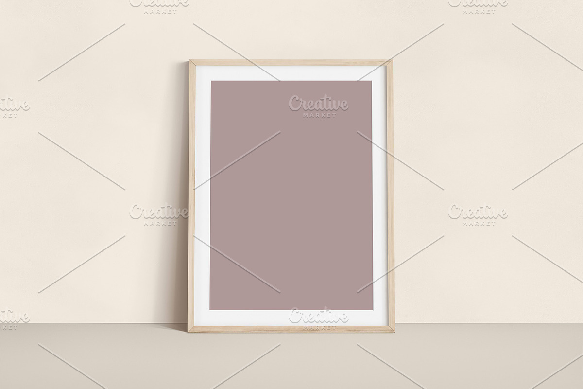 Portrait Wood Frame Leaning Mockup, a Household Mockup by OakstoneCreative (Photo 3 of 5)