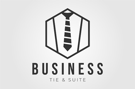 tie and tuxedo suit outline logo