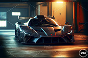 Supercar in the City Illustration, a Wallpaper Graphic by Other Side Art (Thumbnail 3 of 8)