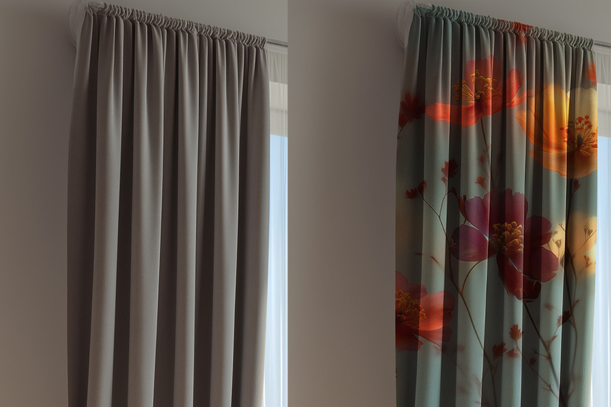 Curtain Mockup Set – 5 PSD Scenes, a Household Mockup by Vika_Softlife (Photo 9 of 9)