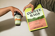Coffee Bag Coffee Cup Mockup - VOL 4, a Product Mockup by Simetrica Labs (Thumbnail 4 of 10)