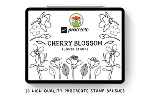 Cherry Blossoms Procreate Stamps