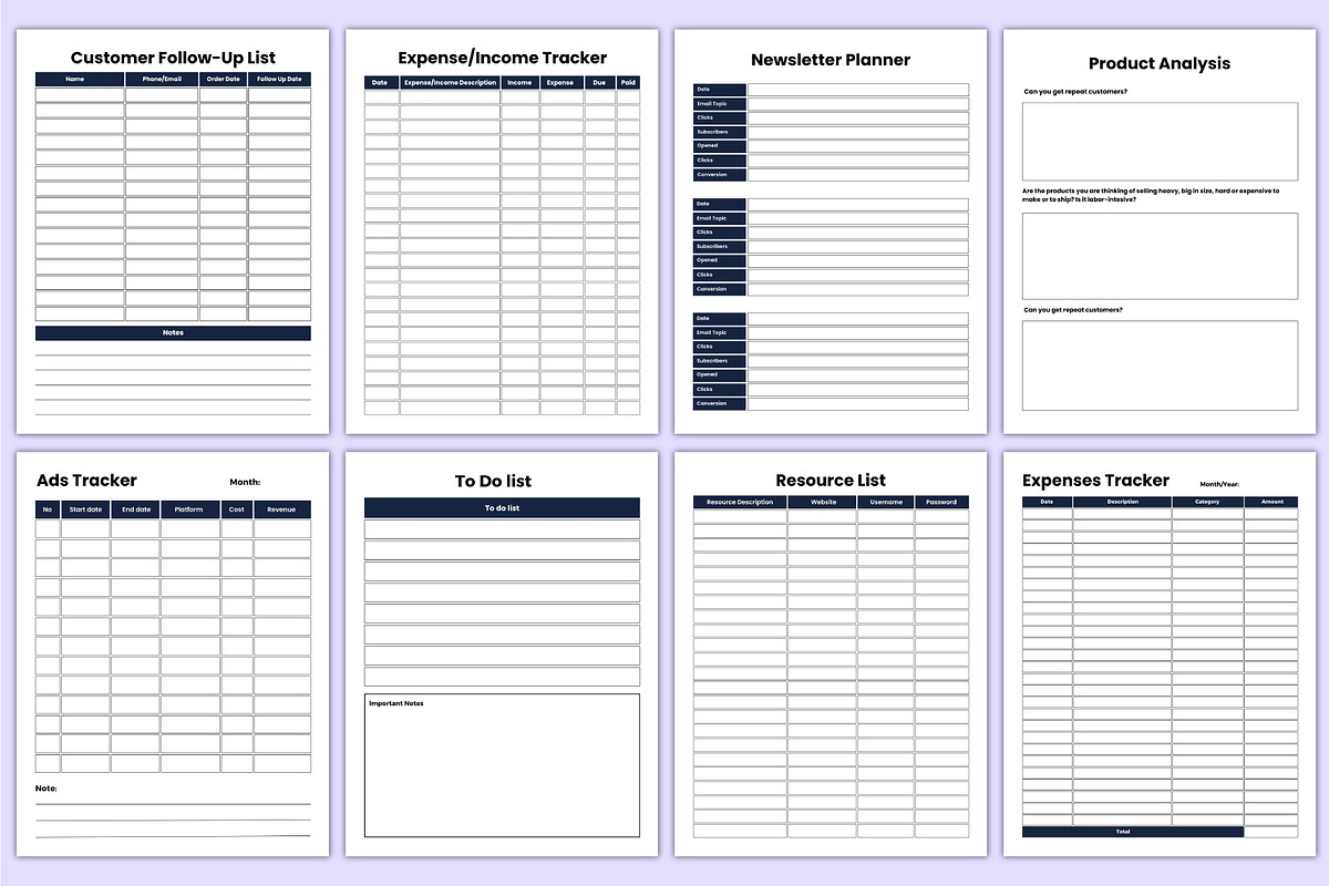 2026 Small Business Planner Bundle, a Stationery Template by Mustafiz (Photo 8 of 9)
