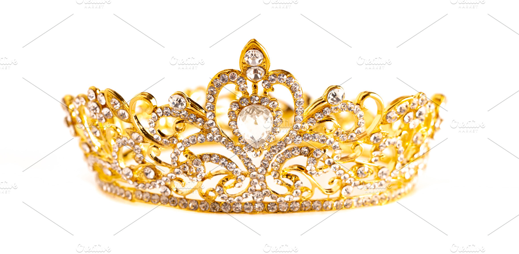 A Golden Crown Isolated on a White Background, a Beauty & Fashion Photo by P Maxwell Photography