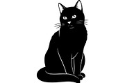 Cute Cat Silhouette Mega Vector Bund, an Animal Illustration by Designer_Momina (Thumbnail 20 of 34)