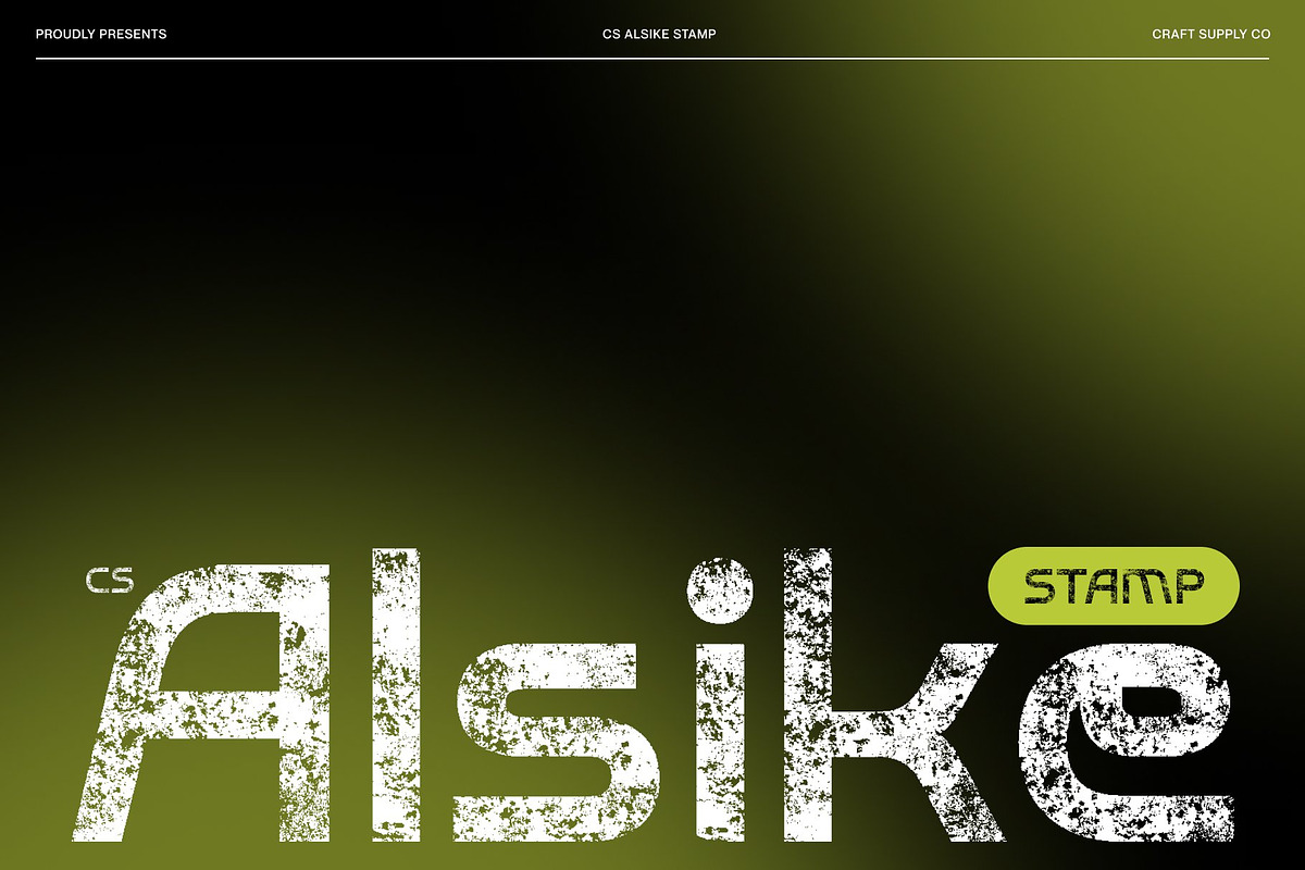 CS Alsike Stamp, a Sans Serif Font by Craft Supply Co. (Photo 1 of 8)