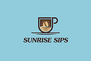 Sunrise Sips Logo, a Food Illustration by Kaushal Jangid (Thumbnail 4 of 4)
