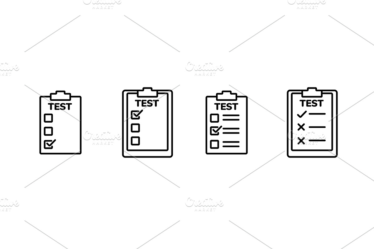 Various simple line drawings of, an Object Illustration by skripnikbb