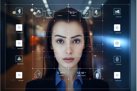 Face detection analyze. Generate Ai, a Technology Photo by Ylivdesign