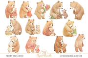 Mama Bear and Baby Clipart, an Illustration by MockupWizard (Thumbnail 2 of 5)