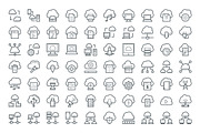 75 Cloud Computing Vector Icons, an Outline Icon by Vectors Market (Thumbnail 2 of 2)