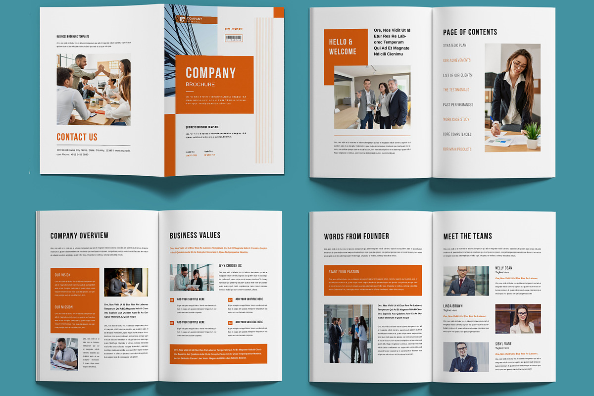Company Brochure Template  Layout, a Brochure Template by MightyDesign (Photo 2 of 6)