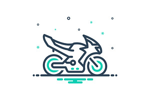 Motorcycle Motorbike Mix Icon