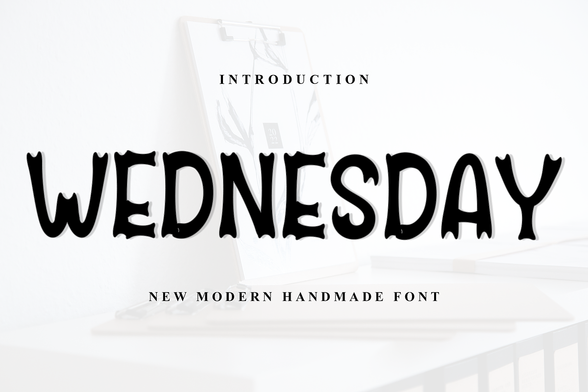 Wednesday, a Sans Serif Font by FreshTypeINK (Photo 1 of 8)