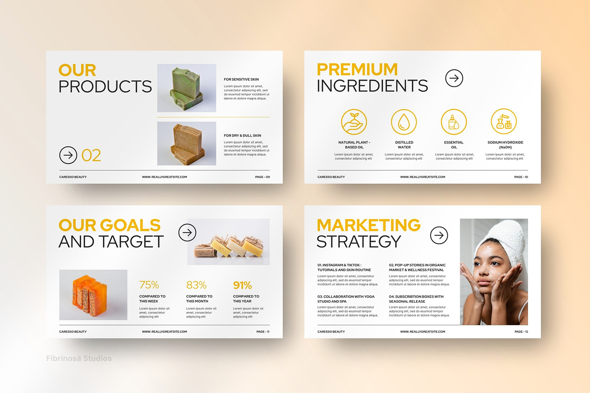Caresso Brand Proposal Presentation, a Presentation Template by FIBRINOSÄ (Photo 5 of 6)