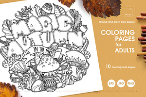Magic Autumn Forest coloring pages