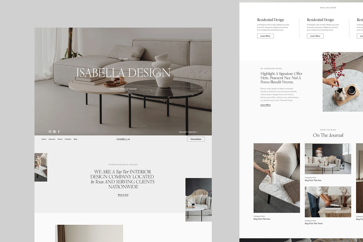 Portfolio Squarespace 7.1 Template, a Websites & App Template by Kseniia_Design (Photo 2 of 8)