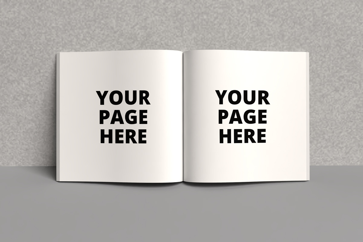 Square Open book mockup, an Advertising Mockup by Rami's Mockups (Photo 1 of 8)