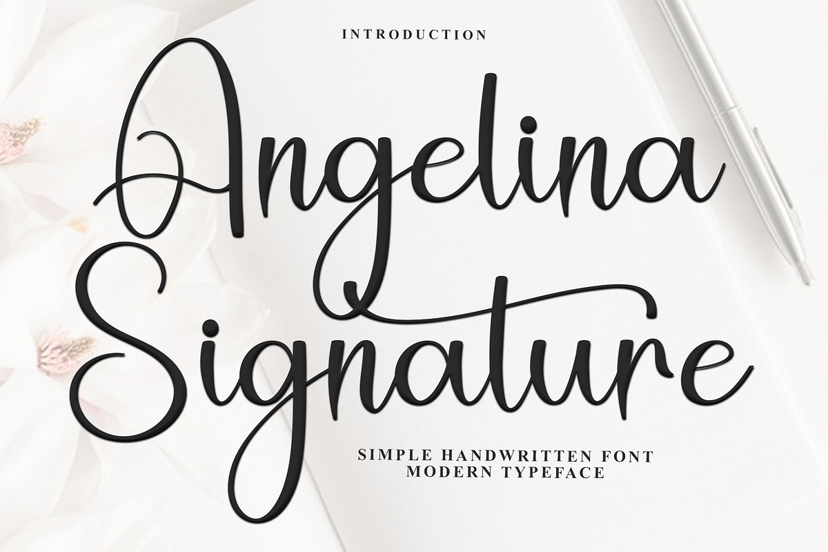 Angelina Signature, a Handwritten Font by FreshTypeINK (Photo 1 of 8)
