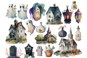 Haunted Halloween Clipart Collection