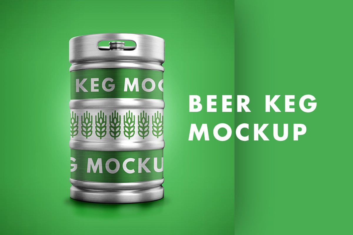 Beer Keg Mockup, a Product Mockup by Jacob Waites (Photo 1 of 3)