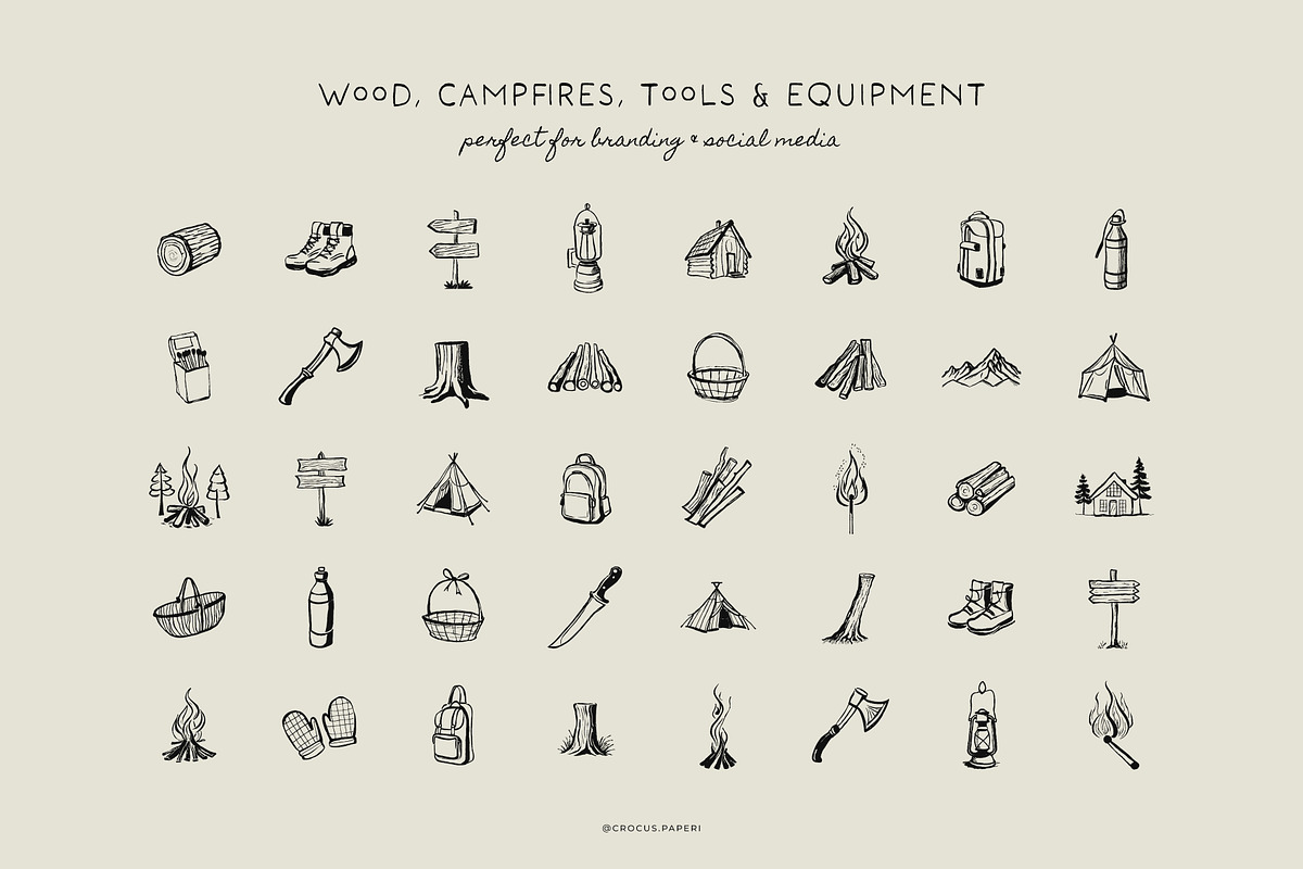 FOREST & CAMPING illustrations, a Decorative Illustration by Crocus Paperi (Photo 4 of 5)