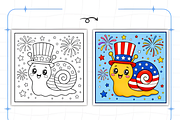 Bold and Easy 4th of July Coloring, a Seasonal Illustration by Coco Bloom (Thumbnail 5 of 8)