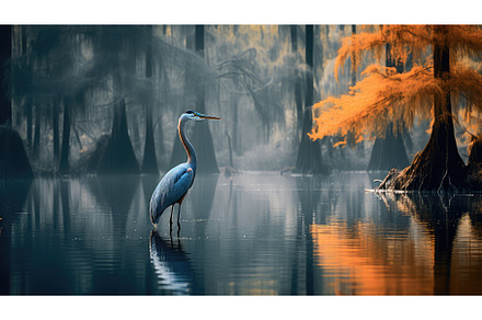 trees cypress swamp landscape ai, a Background Photo by pikepicture