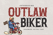 Outlaw Biker – Handmade Retro Font, a Slab Serif Font by Gassstype (Thumbnail 1 of 8)