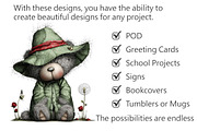 Whimsical Spring Teddy Bear Clipart, an Illustration by Pixels.Craft (Thumbnail 3 of 5)