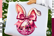 Disco Ball Easter Bunny PNG, an Illustration by Craft Nest (Thumbnail 1 of 6)
