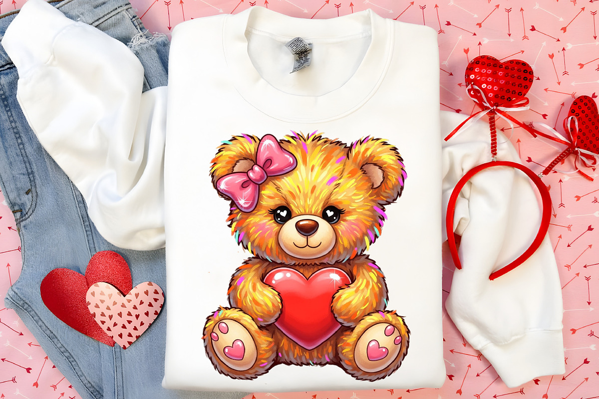 Valentine Teddy Bear Png, an Illustration by Canvas Craft (Photo 7 of 7)