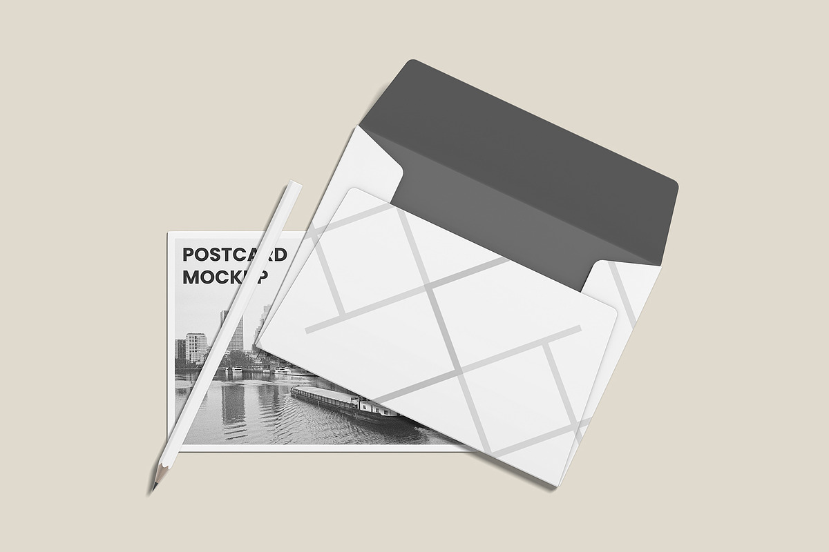 Postcard with Envelope Mockup, an Advertising Mockup by Compositing Studio (Photo 10 of 20)