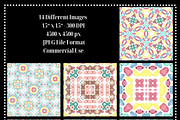 Bright Portuguese Watercolor Pattern, a Pattern Graphic by Gen Aumonier (Thumbnail 2 of 7)