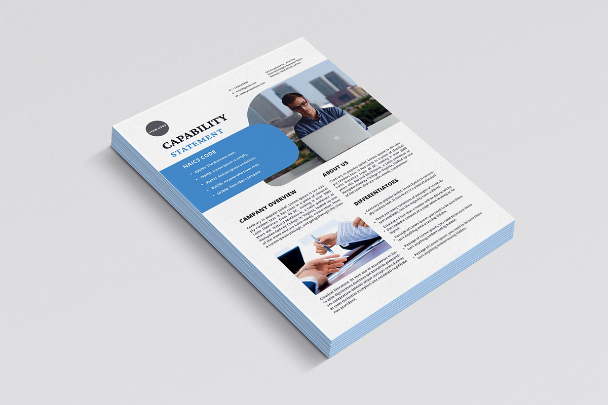 Capability Statement Templates, a Stationery Template by Design Zone (Photo 2 of 7)