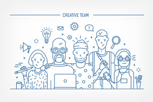 Creative business team concept, a Person Illustration by Good Studio