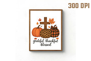 Grateful Thankful Blessed Pumpkin, a Graphic by Libby Wishes (Thumbnail 4 of 6)