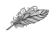 Ornamental Feather SVG Bundle, an Illustration by yasushie (Thumbnail 3 of 31)