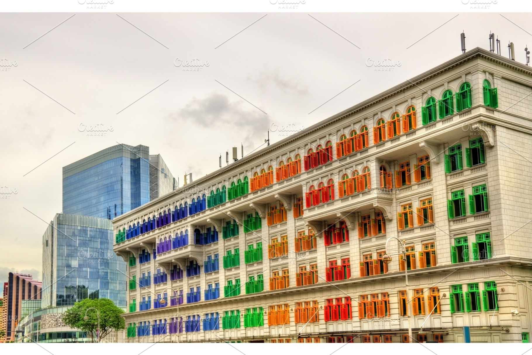The Old Hill Street Police Station, a historic building in Singapore, an Architecture Photo by Leonid Andronov