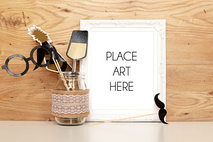 White Frame Mock Up, a Print Template by ConfettiBears