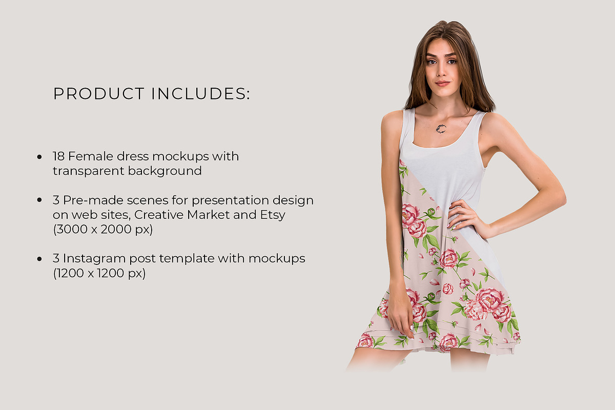 Dress Mockup Template Set, an Apparel Mockup by Neutral Mockups (Photo 2 of 8)