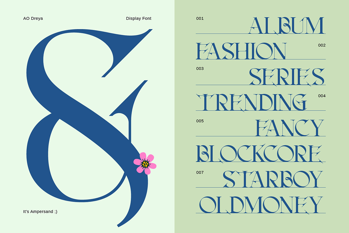AO Dreya - Stylish Serif Font, a Serif Font by OwunStudio (Photo 12 of 15)