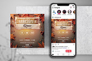 Thanksgiving Event Instagram Banners, a Social Media Template by PixelsDesign (Thumbnail 1 of 3)