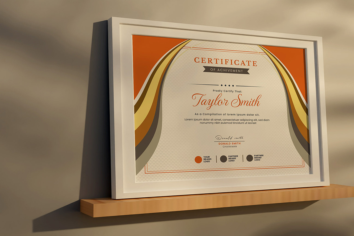 Certificate Of Achievement Design, a Stationery Template by MRI STUDIO (Photo 10 of 12)