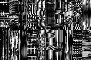 20 Seamless Broken B/W TV Patterns