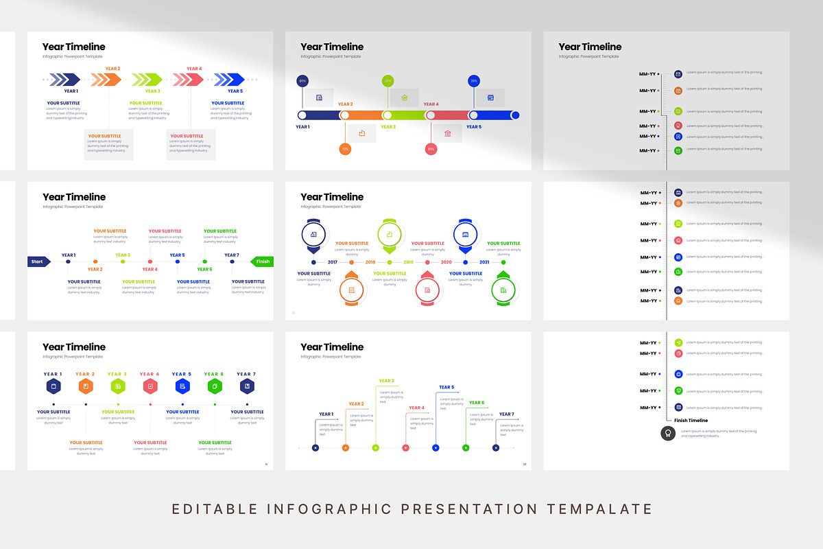 Year Timeline - Infographic Presentation Template