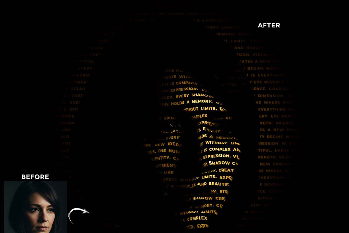TYPOGRAPHY DISPERSION FX, an Action Add-On by Studio Retouch (Photo 4 of 10)