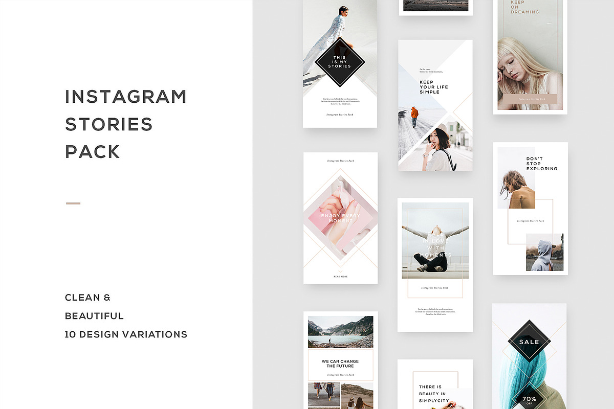 Instagram Stories Pack, a Social Media Template by Visula Co (Photo 1 of 6)