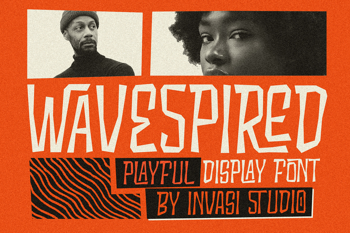 Wavespired - Display Retro, a Font by Invasi Studio (Photo 1 of 12)